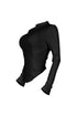 Iliana Faux Leather Corset Contrast Top